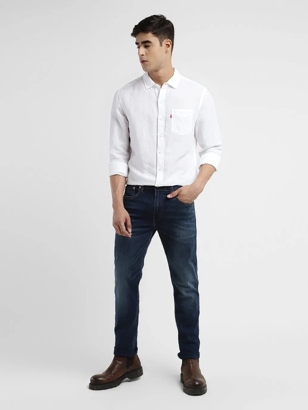 Men's 512 Blue Slim Tapered Fit Mid Rise Jeans 1