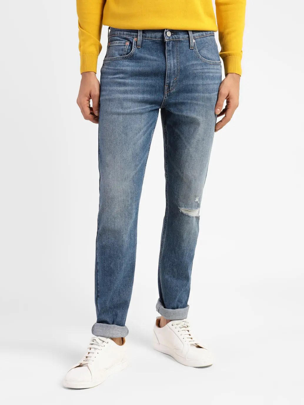 Men's 512 Blue Slim Tapered Fit Mid Rise Jeans 1