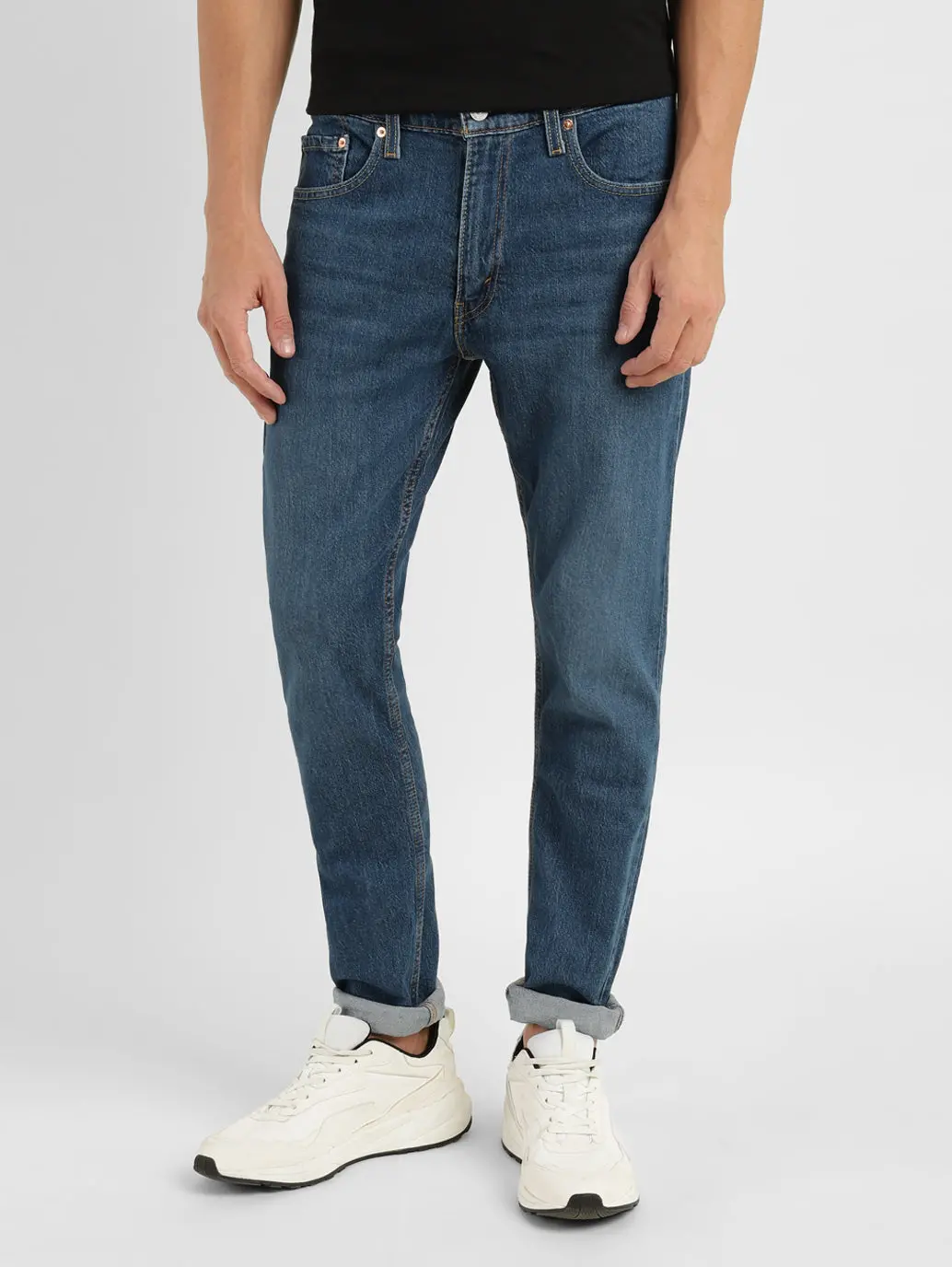 Men's 512 Blue Slim Tapered Fit Mid Rise Jeans 1