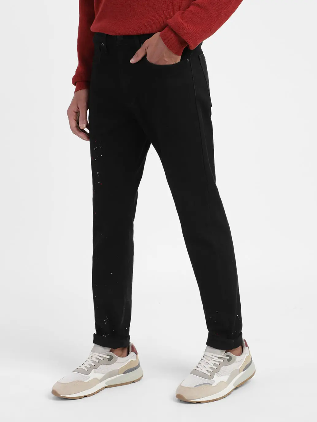 Men's 512 Black Slim Tapered Fit Mid Rise Jeans 5
