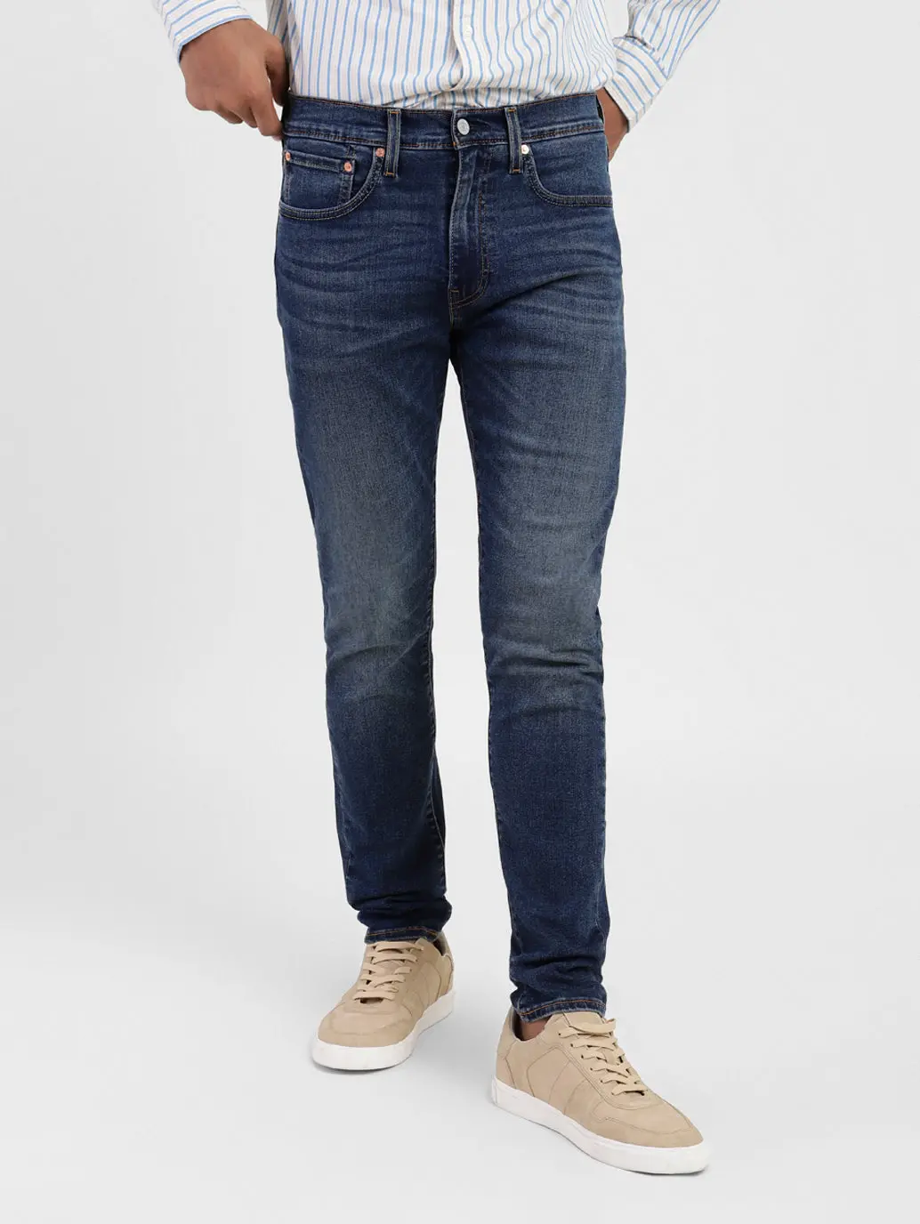 Men's 512 Blue Slim Tapered Fit Mid Rise Jeans 1