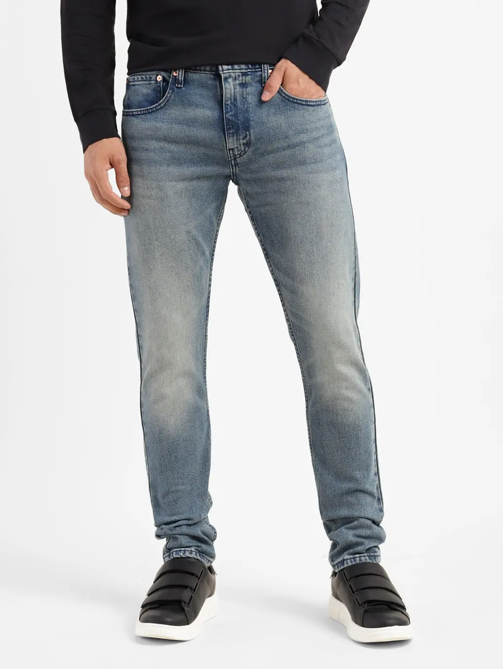 Men's 512 Blue Slim Tapered Fit Mid Rise Jeans 2
