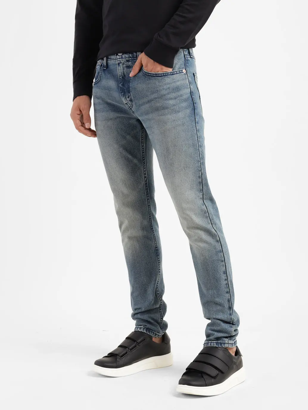 Men's 512 Blue Slim Tapered Fit Mid Rise Jeans 5