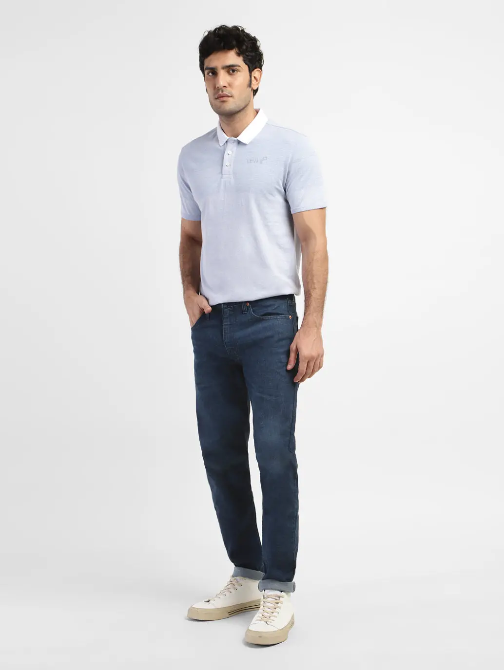 Men's 512 Blue Slim Tapered Fit Mid Rise Jeans 1
