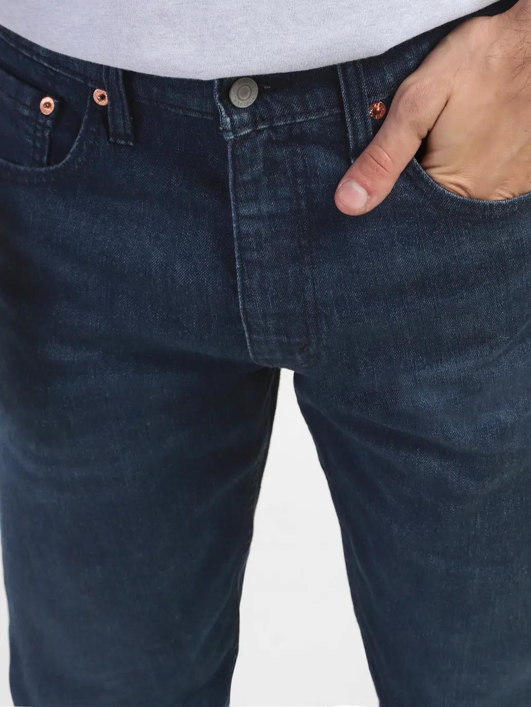 Men's 512 Blue Slim Tapered Fit Mid Rise Jeans 7
