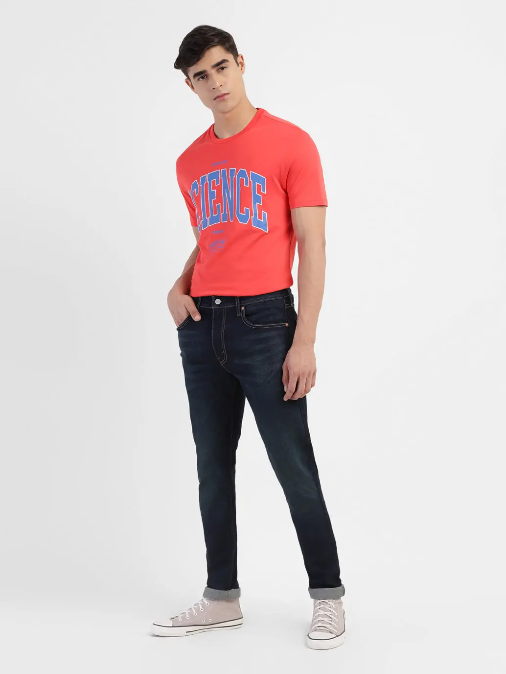 Men's 512 Blue Slim Tapered Fit Mid Rise Jeans 1