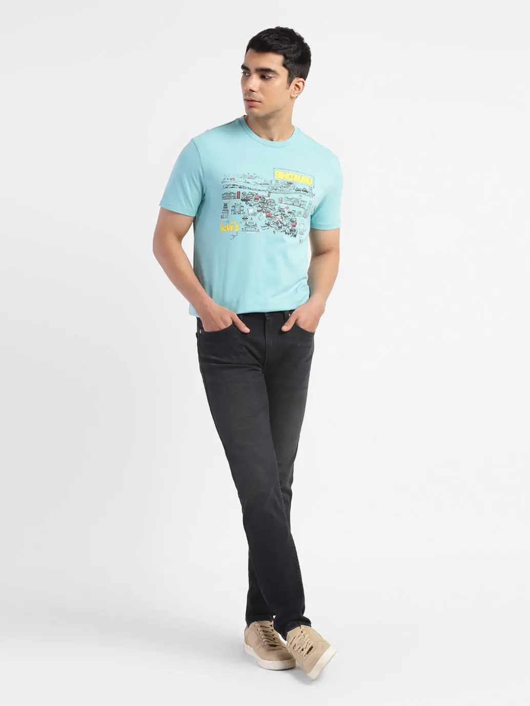 Men's 512 Blue Slim Tapered Fit Mid Rise Jeans 1