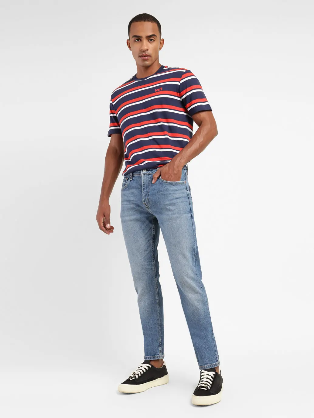 Men's 512 Blue Slim Tapered Fit Mid Rise Jeans 1