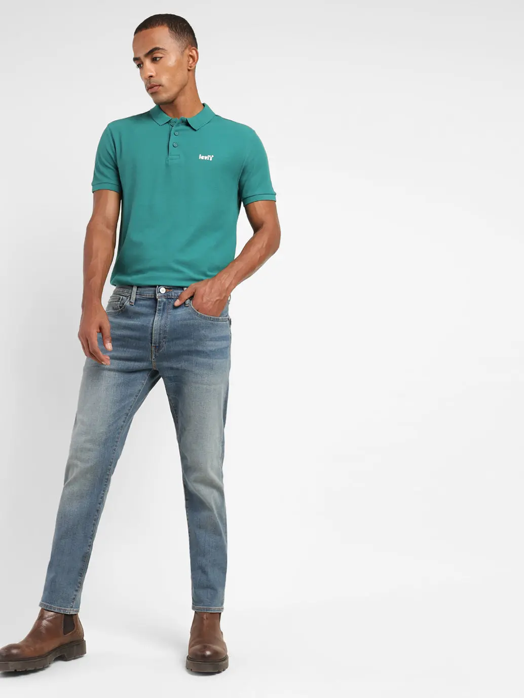Men's 512 Blue Slim Tapered Fit Mid Rise Jeans 1