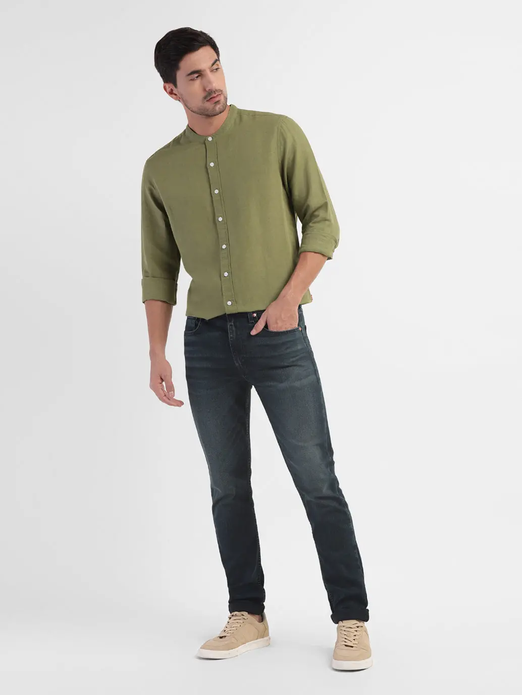 Men's 512 Blue Slim Tapered Fit Mid Rise Jeans 1