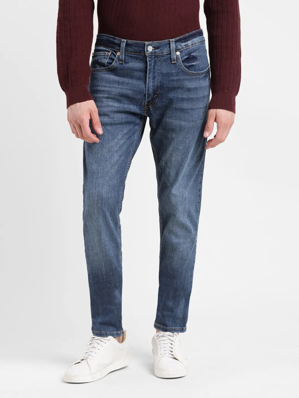 Men's 512 Blue Slim Tapered Fit Mid Rise Jeans 1