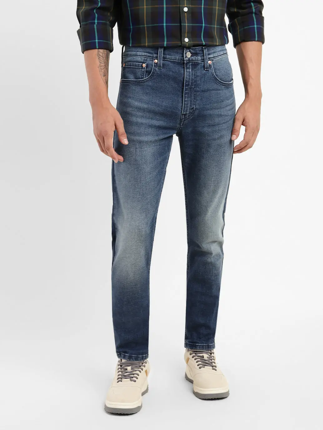 Men's 512 Blue Slim Tapered Fit Mid Rise Jeans 1