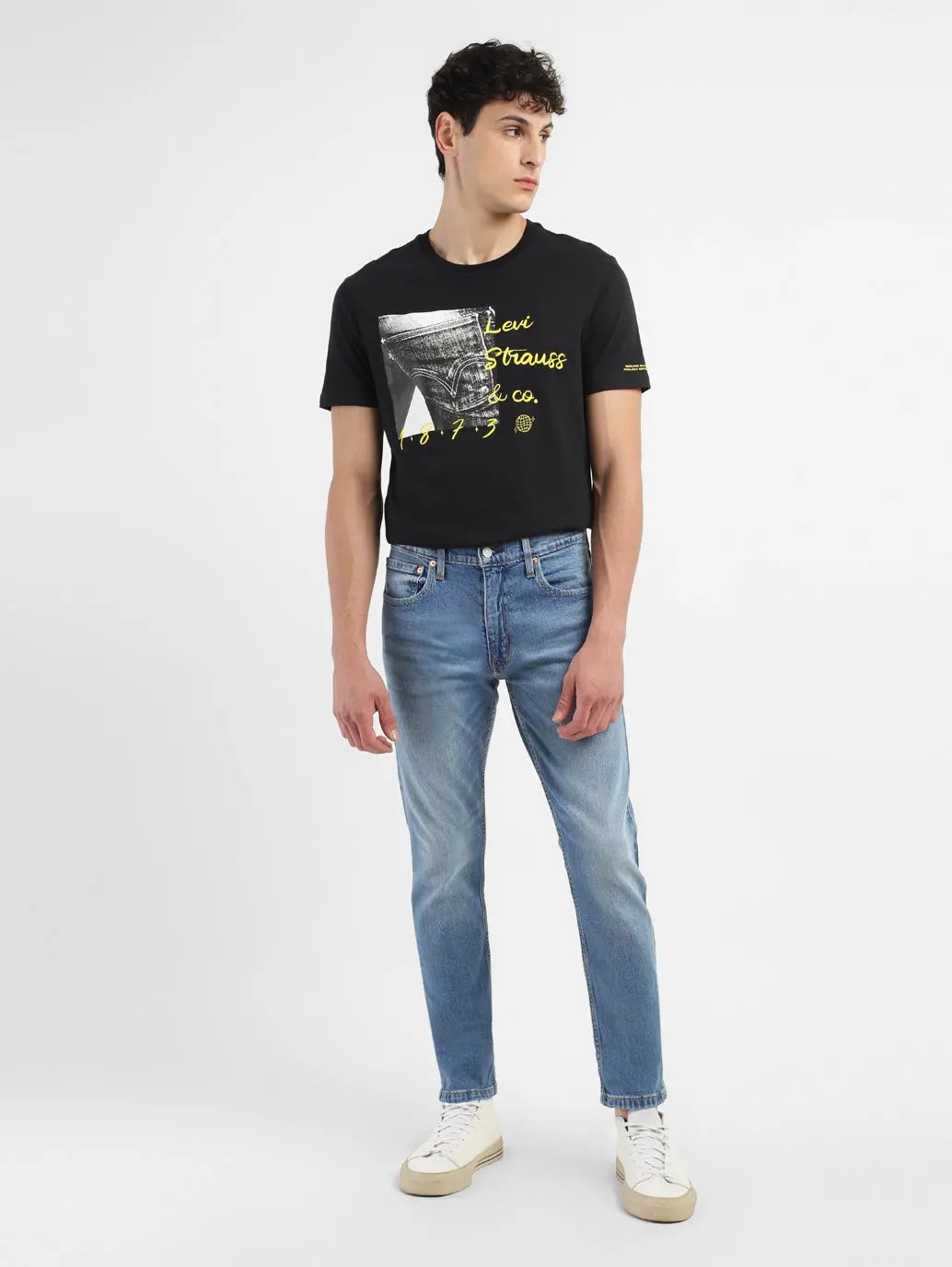 Men's 512 Blue Slim Tapered Fit Mid Rise Jeans 1