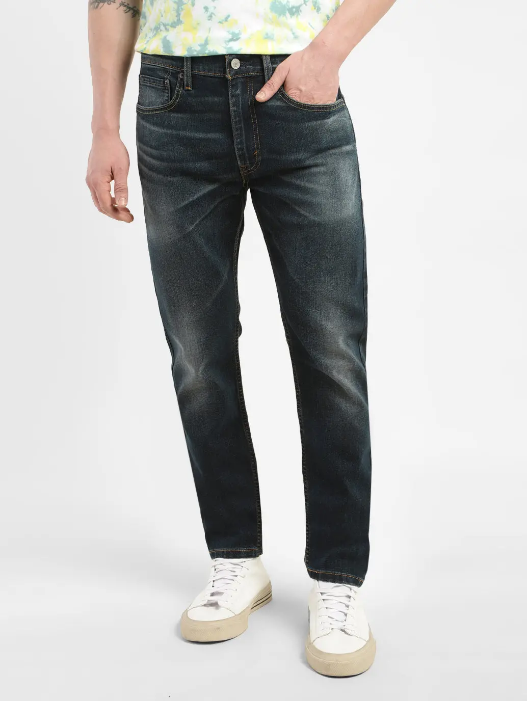 Men's 512 Blue Slim Tapered Fit Mid Rise Jeans 1