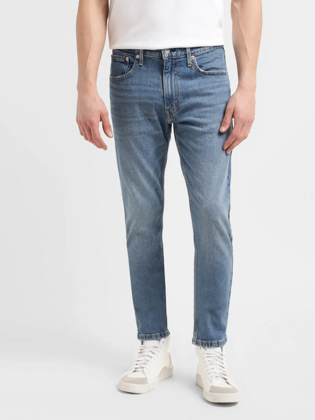 Men's 512 Blue Slim Tapered Fit Mid Rise Jeans 1