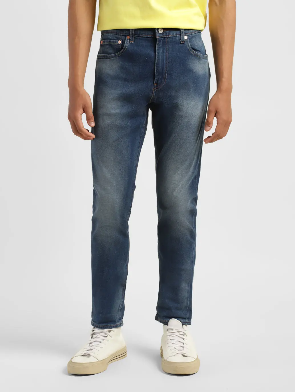 Men's 512 Blue Slim Tapered Fit Mid Rise Jeans 1