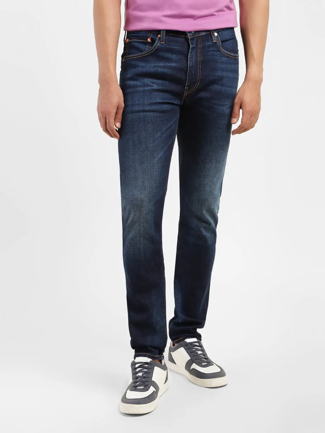 Men's 512 Blue Slim Tapered Fit Mid Rise Jeans 1