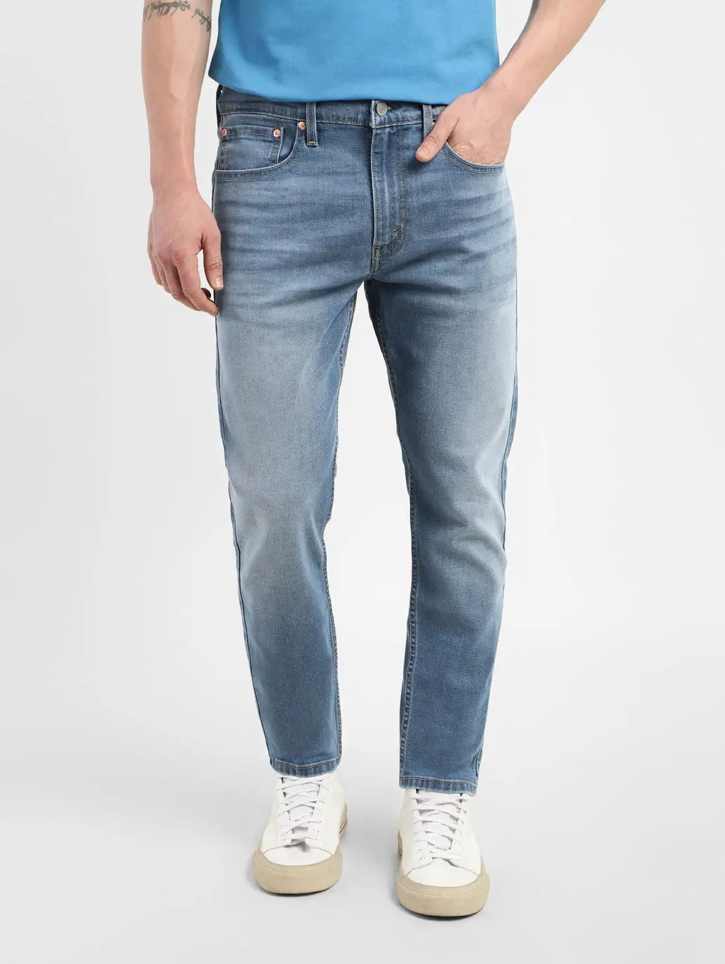 Men's 512 Blue Slim Tapered Fit Mid Rise Jeans 1