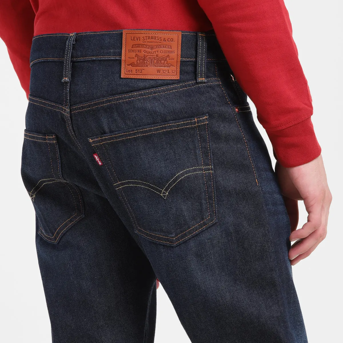Men's 512 Blue Slim Tapered Fit Mid Rise Jeans 7