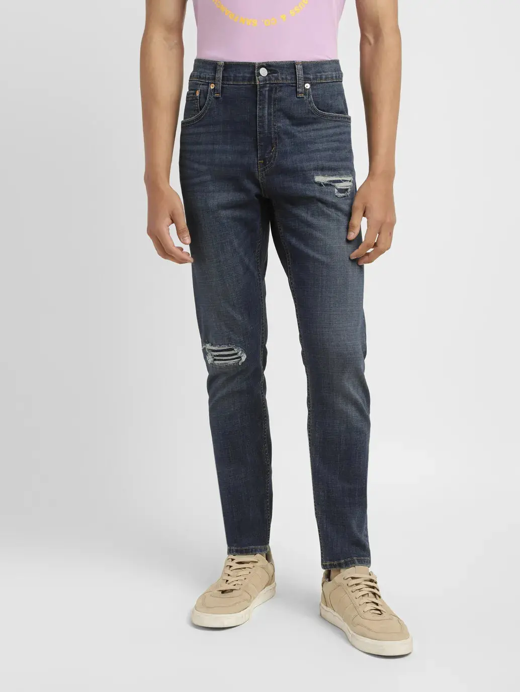 Men's 512 Blue Slim Tapered Fit Mid Rise Jeans 2
