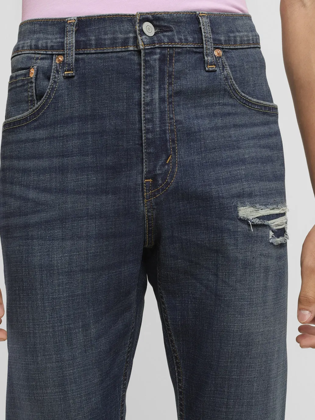 Men's 512 Blue Slim Tapered Fit Mid Rise Jeans 7