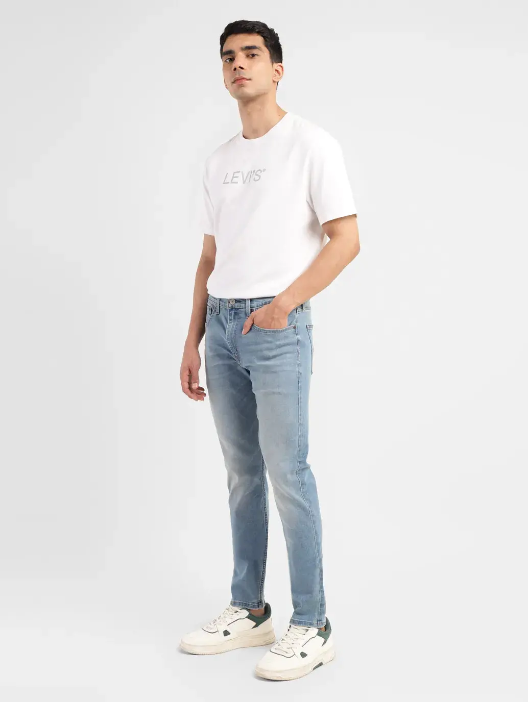 Men's 512 Blue Slim Tapered Fit Mid Rise Jeans 1