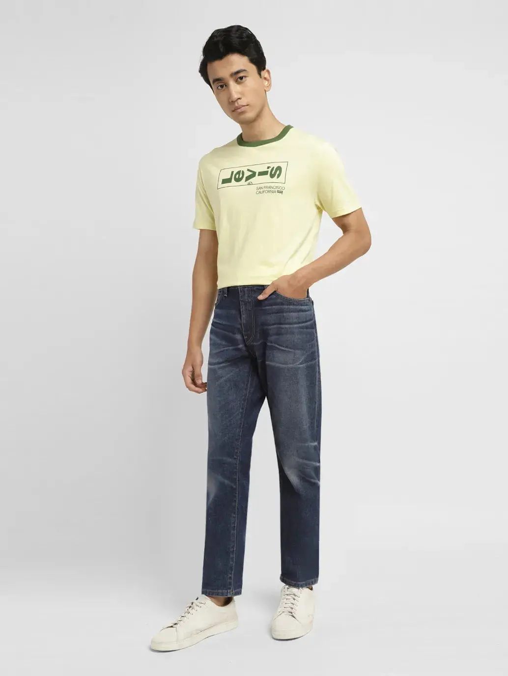 Men's 512 Blue Slim Tapered Fit Mid Rise Jeans 1