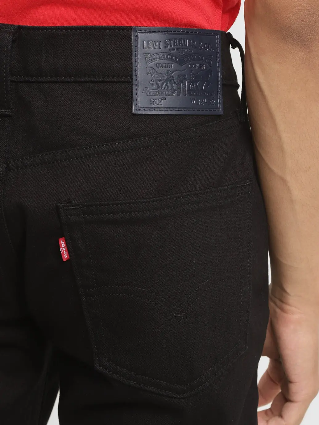 Men's 512 Black Slim Tapered Fit Mid Rise Jeans 6
