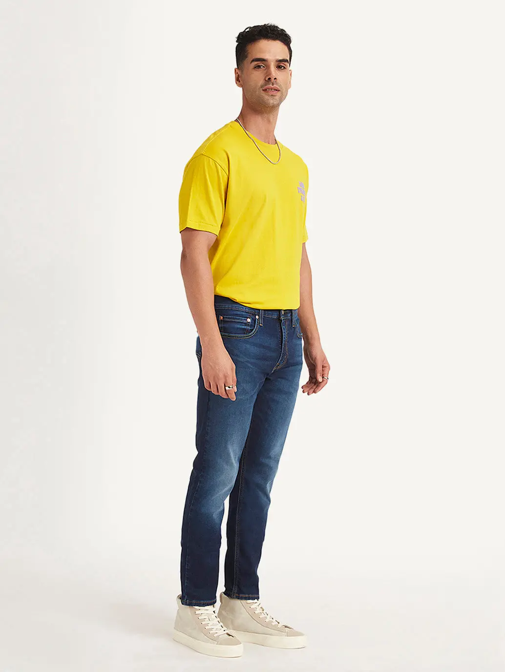 Men's 512 Navy Blue Slim Tapered Fit Mid Rise Jeans 1