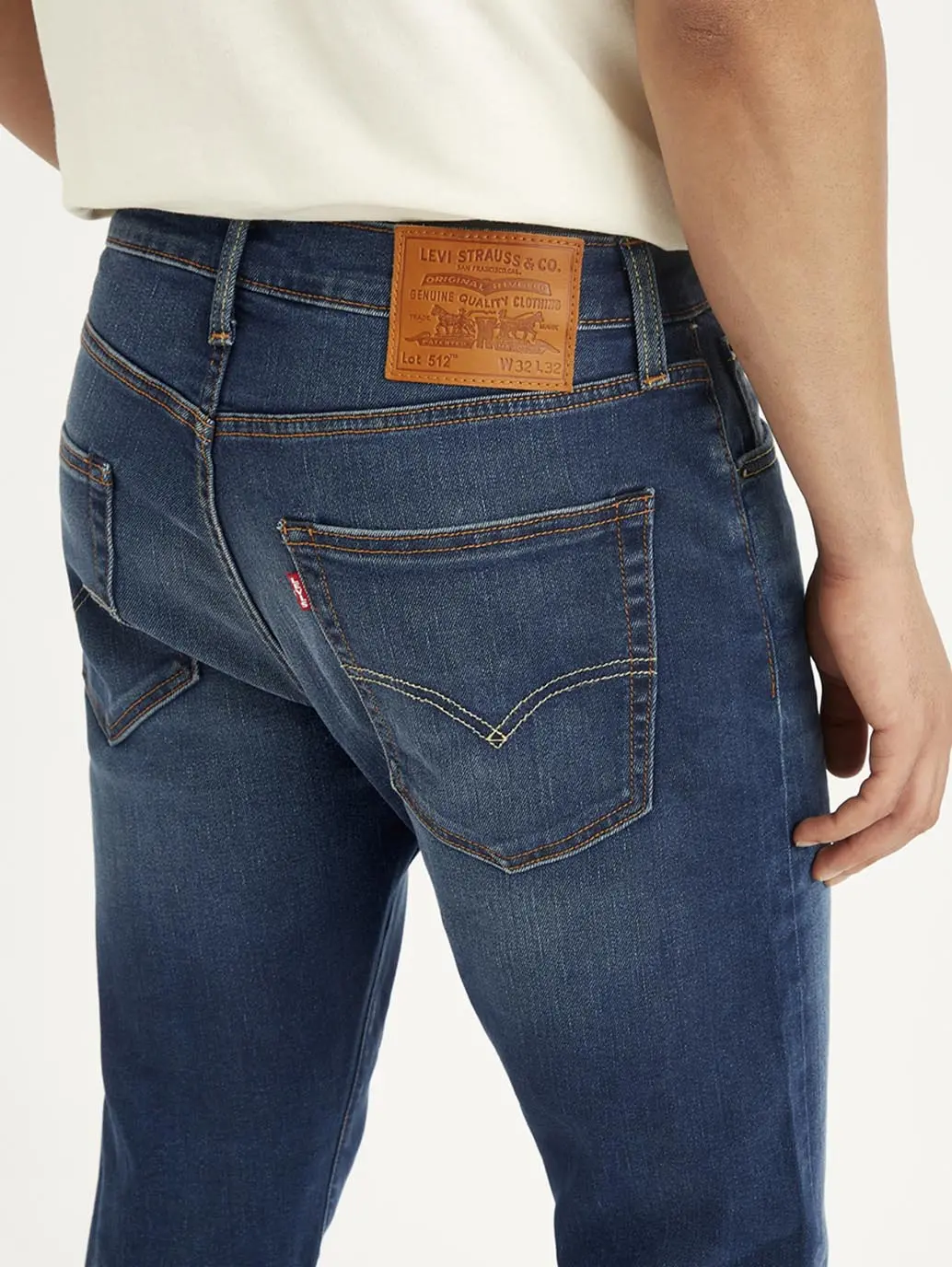 Men's 512 Blue Slim Tapered Fit Mid Rise Jeans 6
