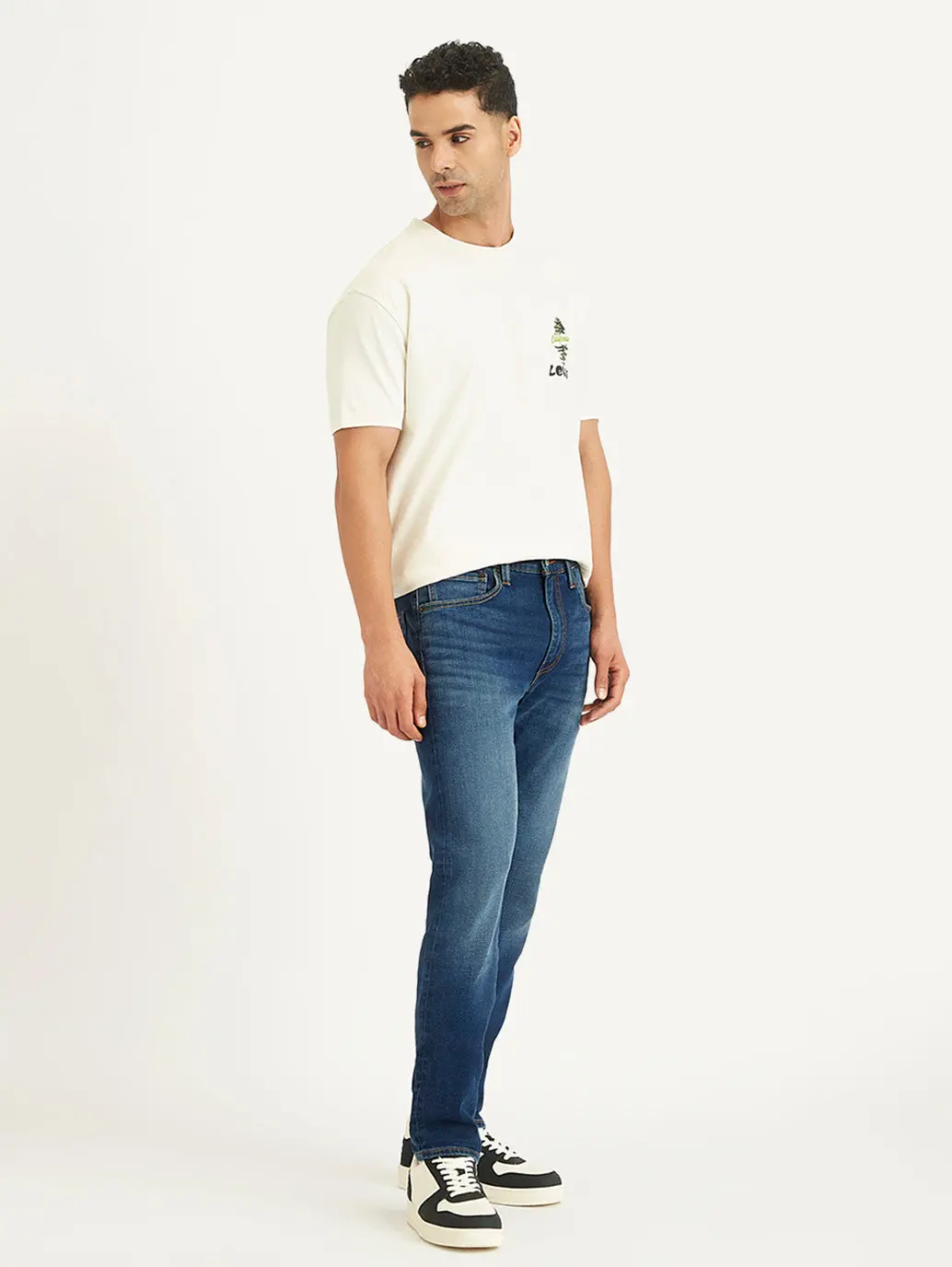 Men's 512 Blue Slim Tapered Fit Mid Rise Jeans 1