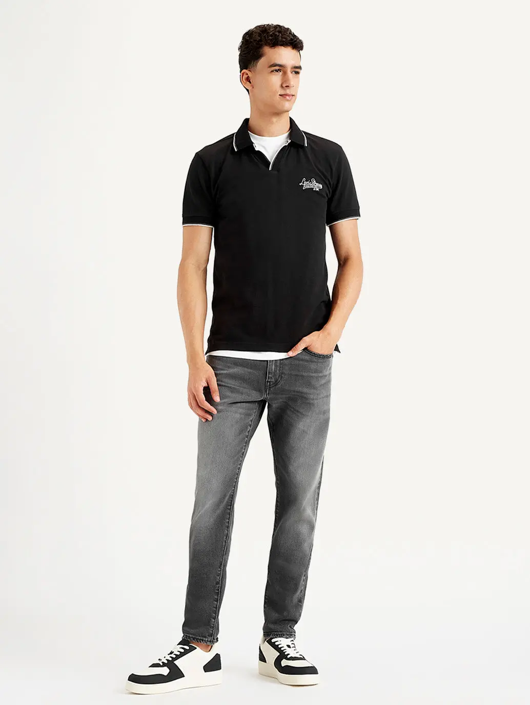 Men's 512 Charcoal Grey Slim Tapered Fit Mid Rise Jeans 1