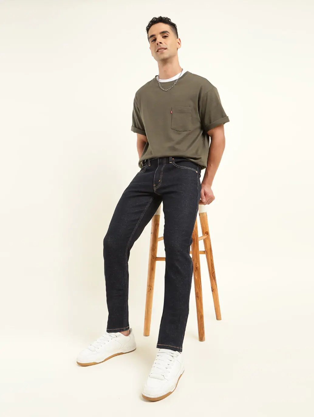 Men's 512 Indigo Slim Tapered Fit Mid Rise Jeans 1