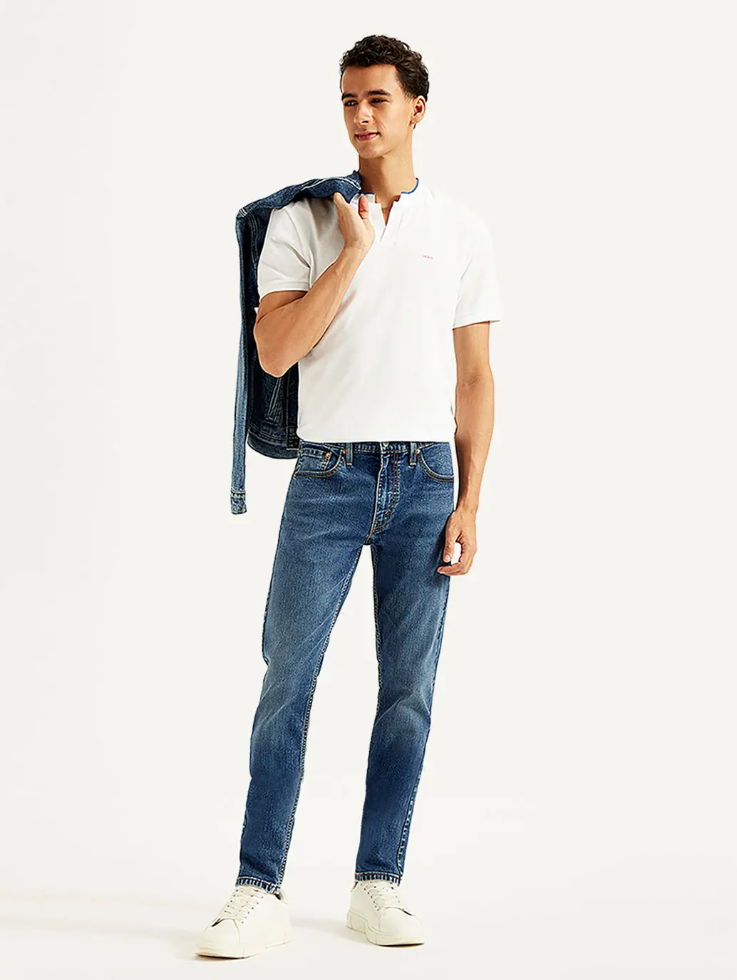 Men's 512 Blue Slim Tapered Fit Mid Rise Jeans 1