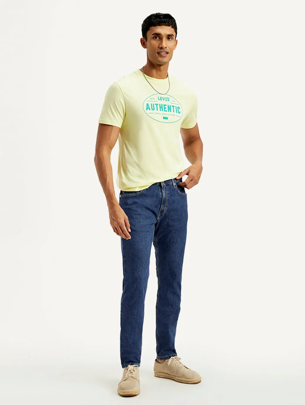 Men's 512 Blue Slim Tapered Fit Mid Rise Jeans 7