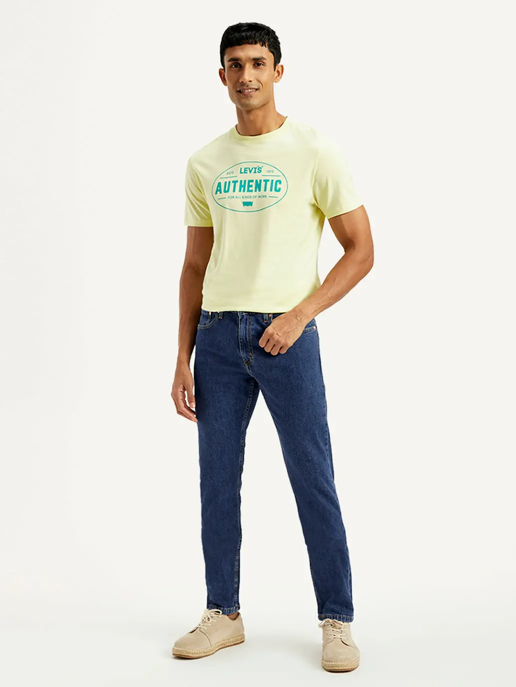Men's 512 Blue Slim Tapered Fit Mid Rise Jeans 1