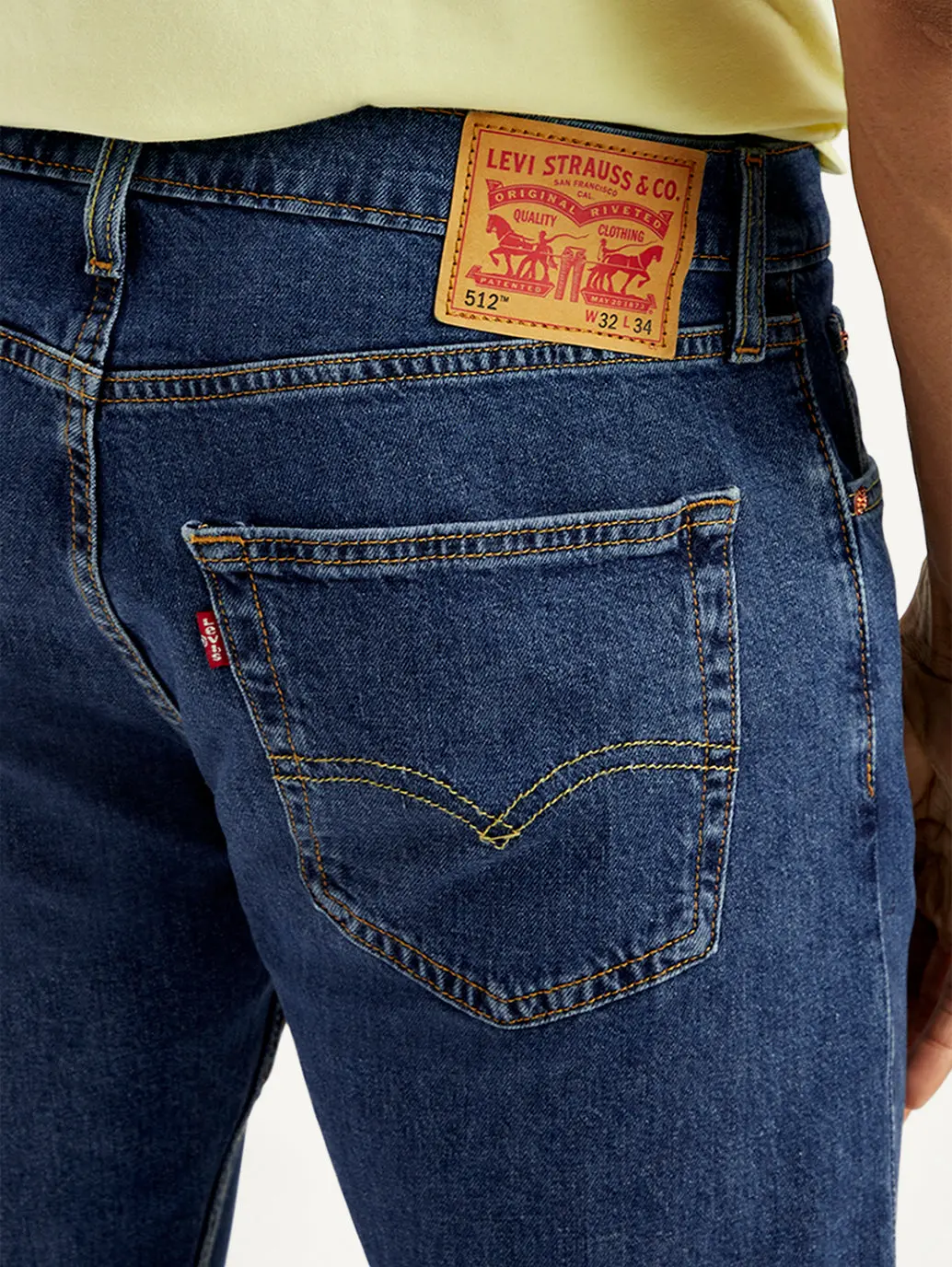 Men's 512 Blue Slim Tapered Fit Mid Rise Jeans 6