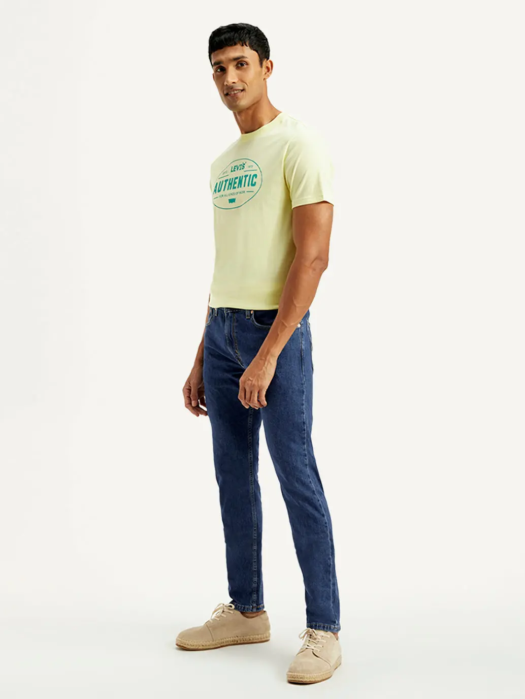 Men's 512 Blue Slim Tapered Fit Mid Rise Jeans 5