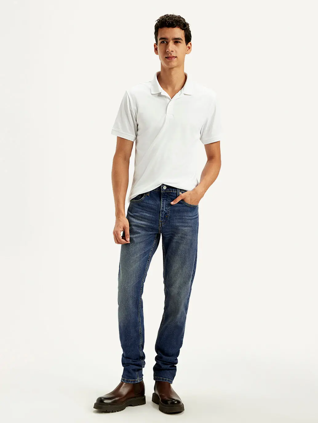 Men's 512 Blue Slim Tapered Fit Mid Rise Jeans 1