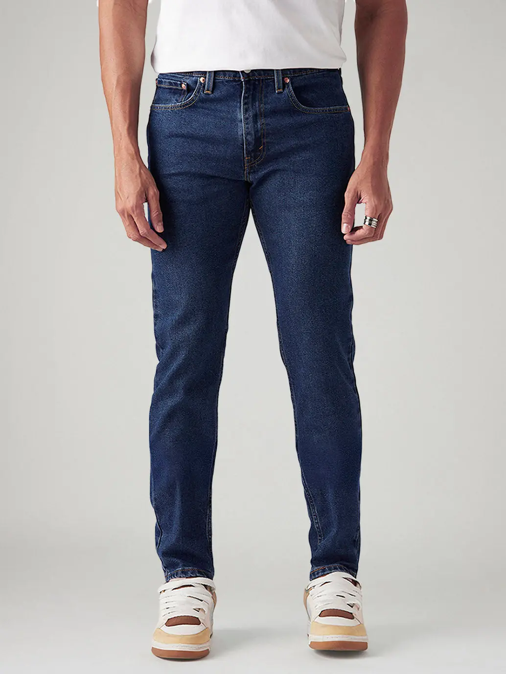 Men's 512 Blue Slim Tapered Fit Mid Rise Jeans 3