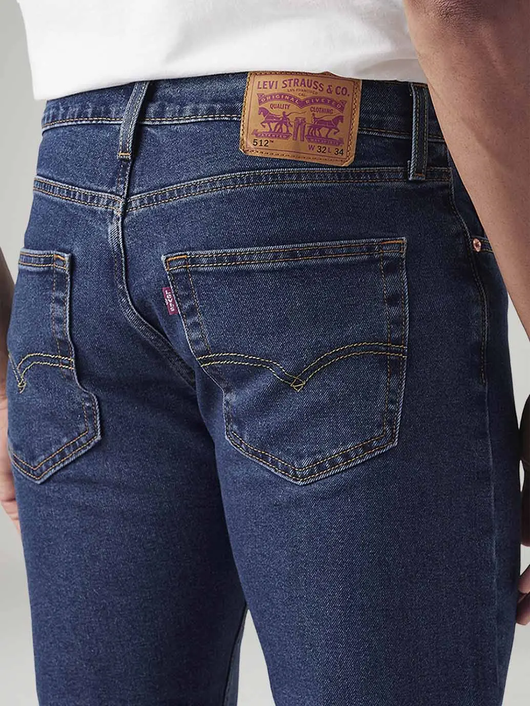 Men's 512 Blue Slim Tapered Fit Mid Rise Jeans 6