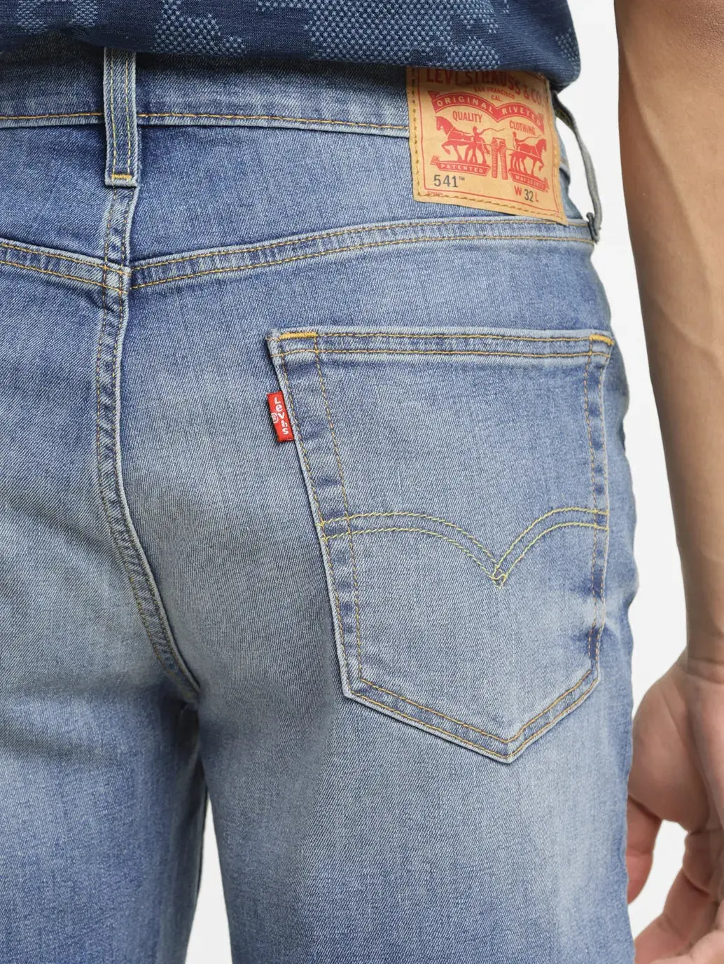 Men's Mid Indigo Skinny Fit Shorts 6