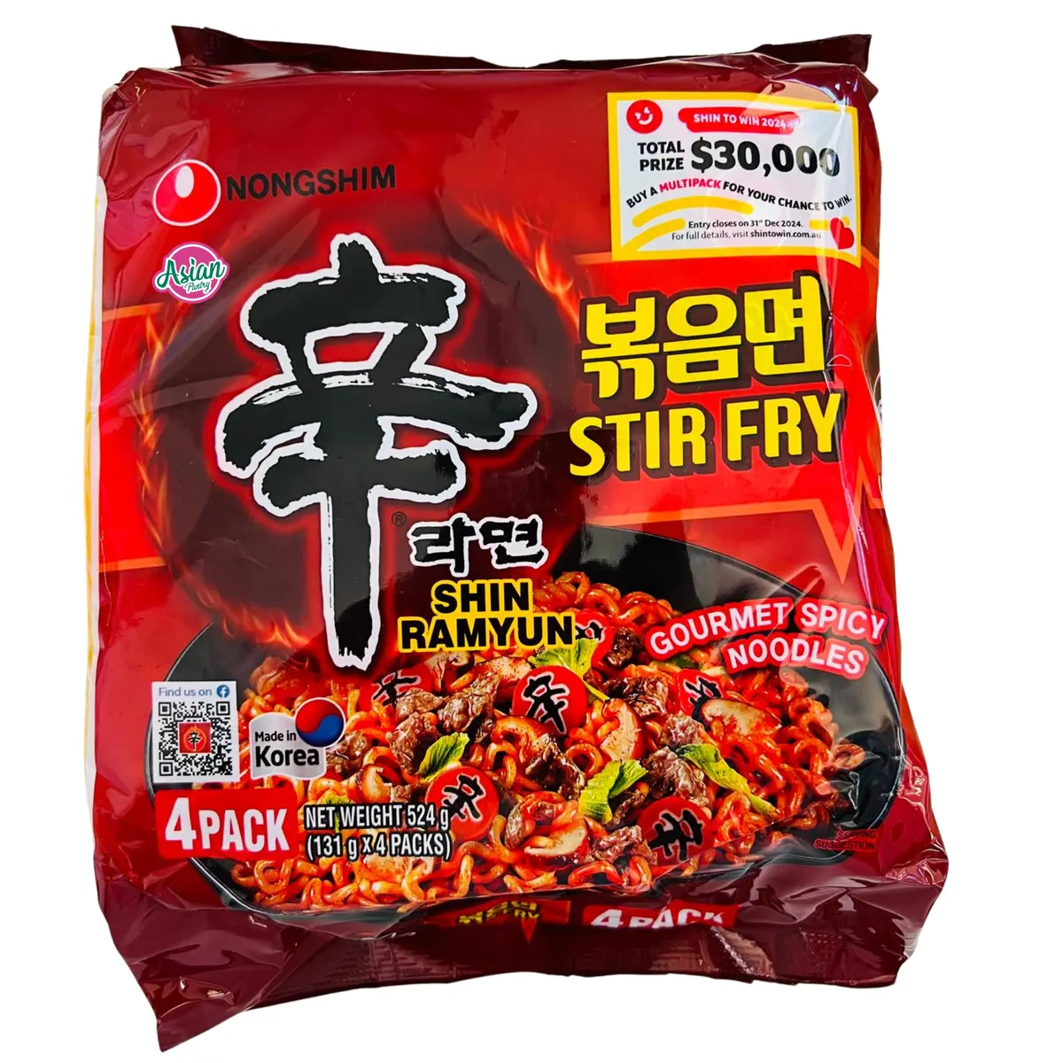 Nongshim Shin Ramyun Stir Fry 4Pk 524G 1