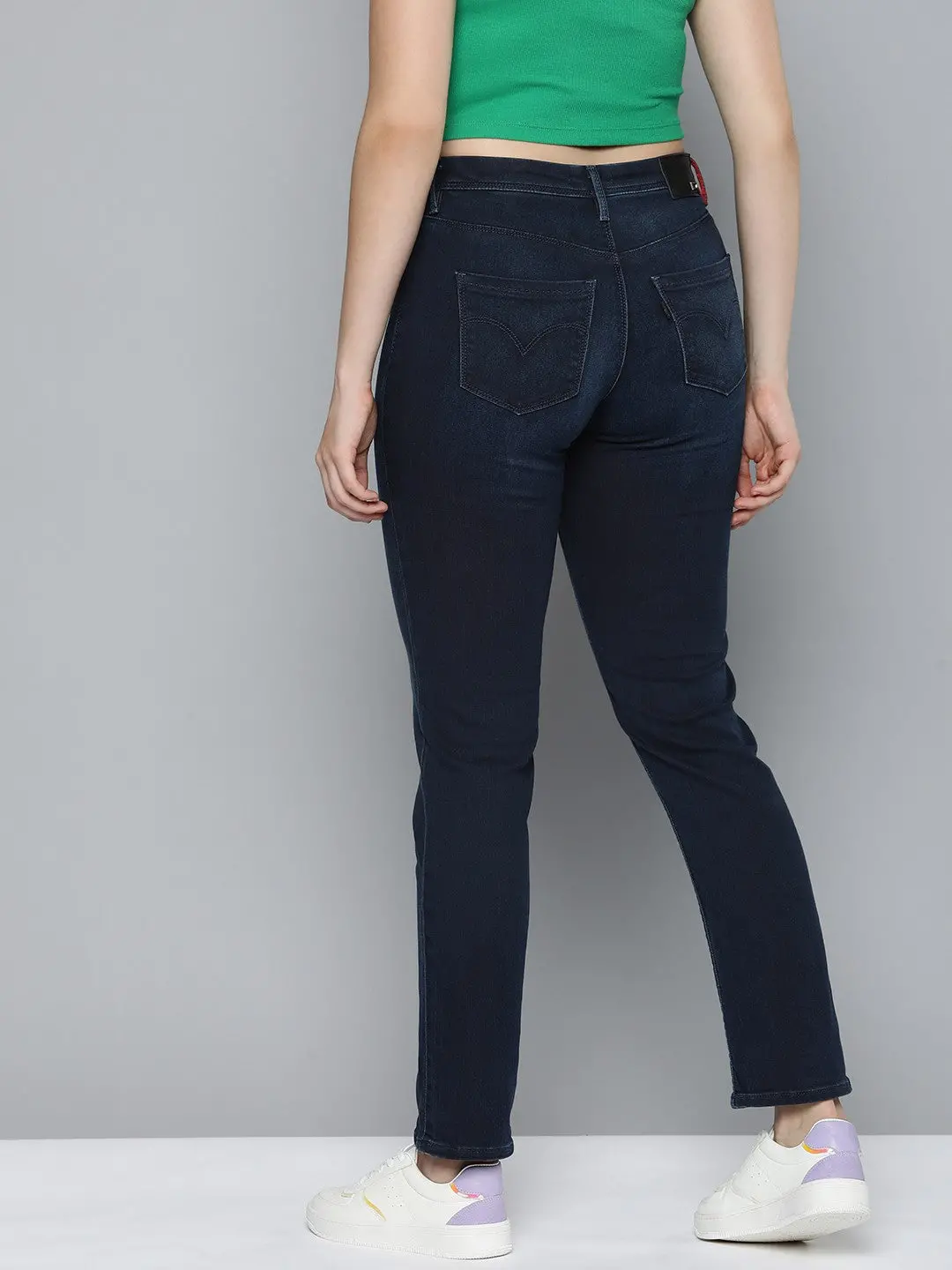 Women's Redloop 312 Blue Straight Fit Mid Rise Jeans 3