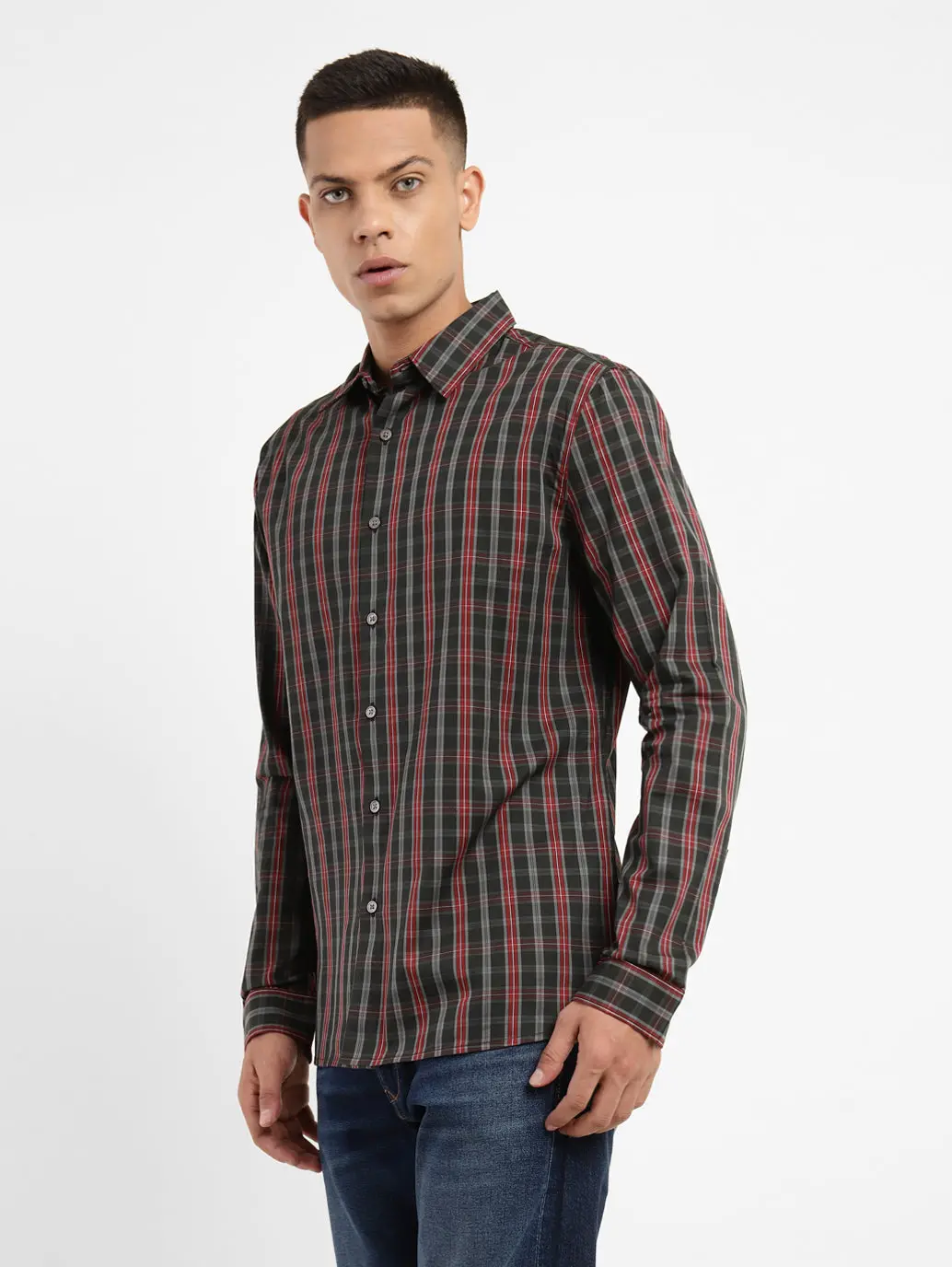 Men's Checked Slim Fit Shirt 4