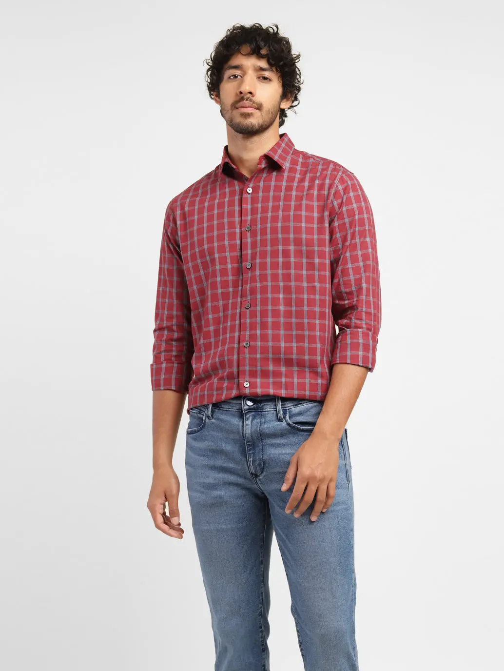 Men's Checkered Slim Fit Shirt 1
