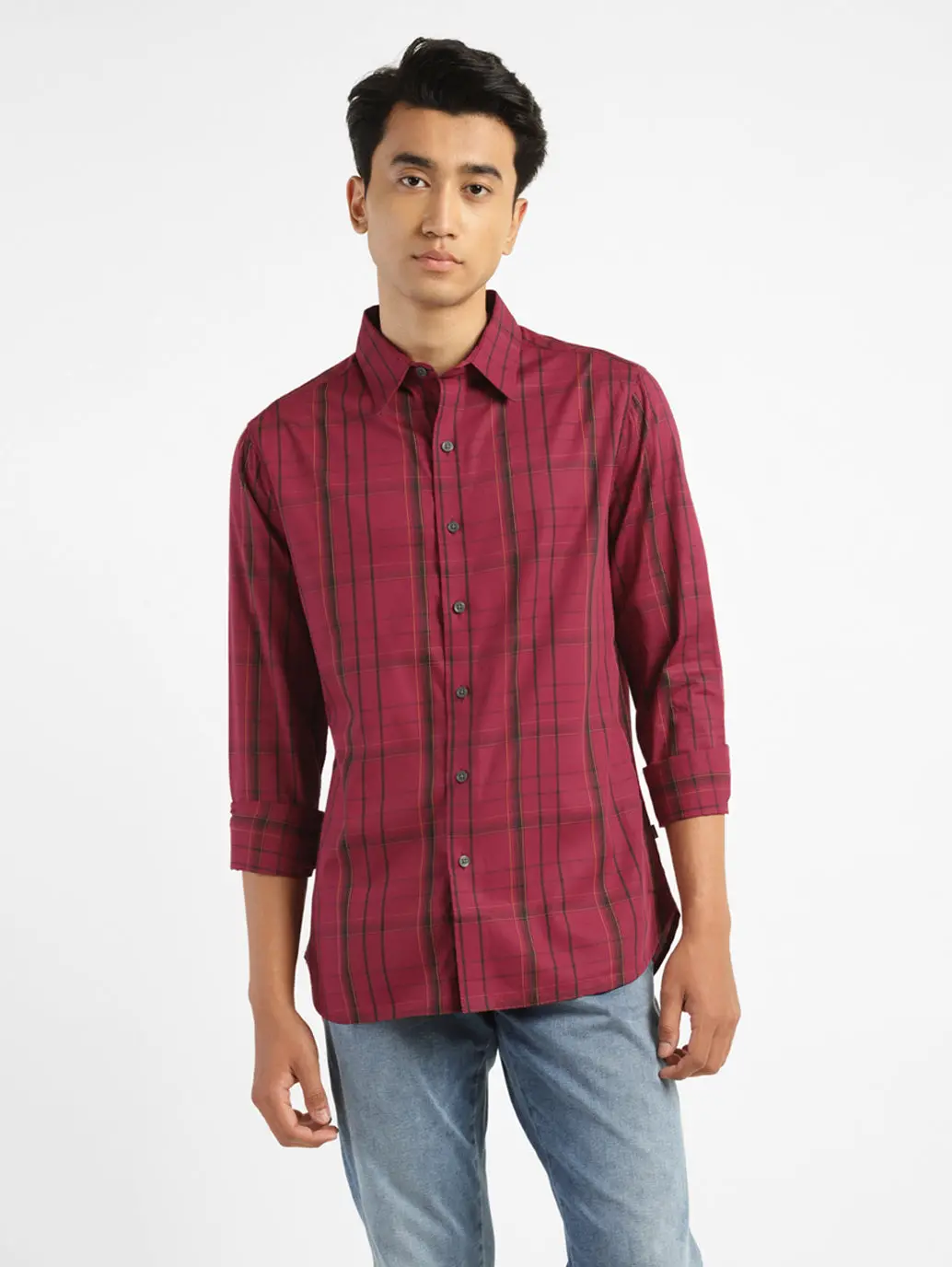 Men's Chekered Slim Fit Shirt 2