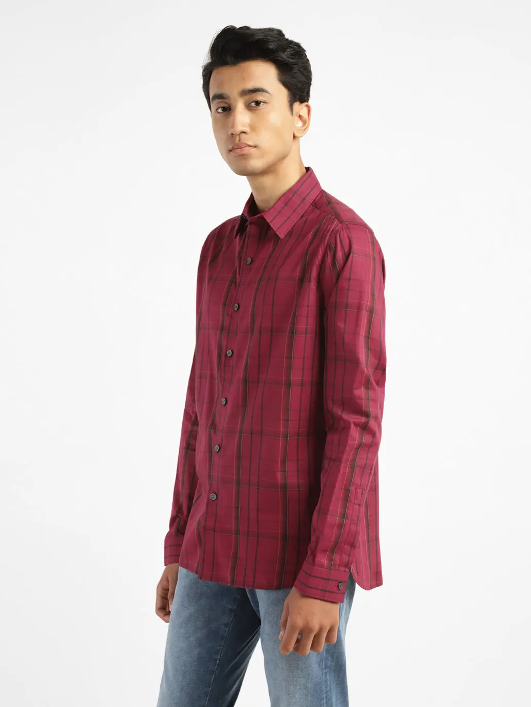 Men's Chekered Slim Fit Shirt 4