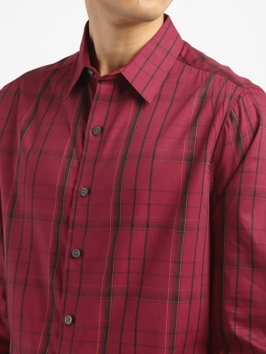 Men's Chekered Slim Fit Shirt 5
