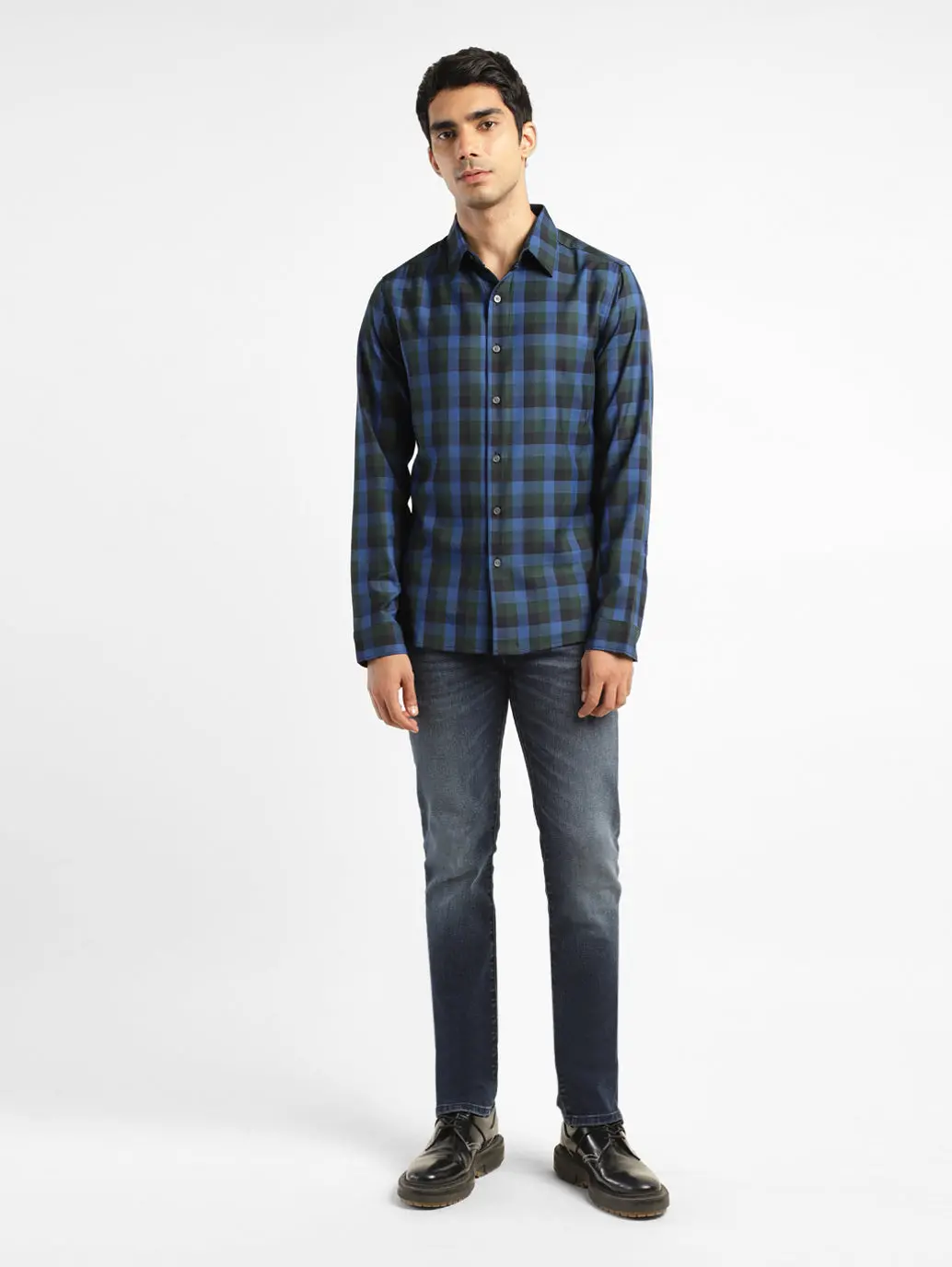 Men's Checkered Slim Fit Shirt 1